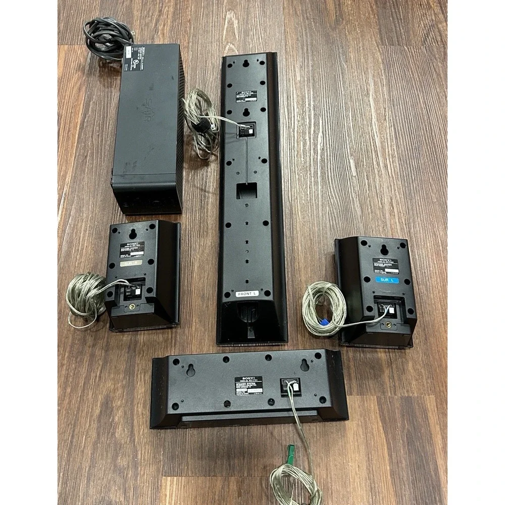 Sony S-AIR Surround Amplifier TA-SA100WR 2 Sur,‎ 1 Centre, 1 Front Speakers 5pcs